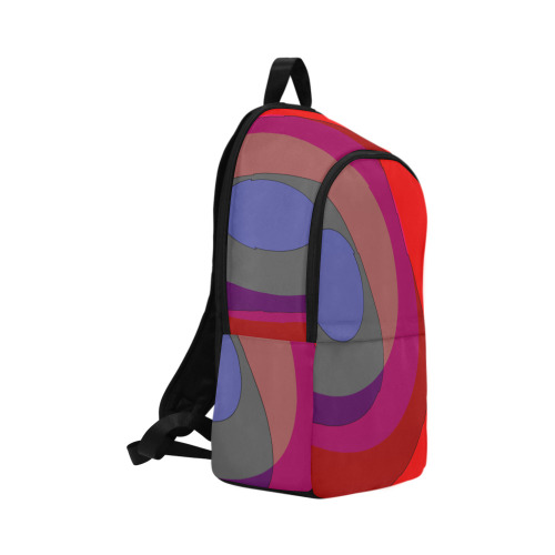 Red Abstract 714 Fabric Backpack for Adult (Model 1659)