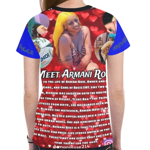 ROSE TEE New All Over Print T-shirt for Women (Model T45)