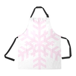 Winter season pink snowflake All Over Print Apron