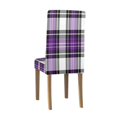 Purple Black Plaid Chair Cover (Pack of 6)