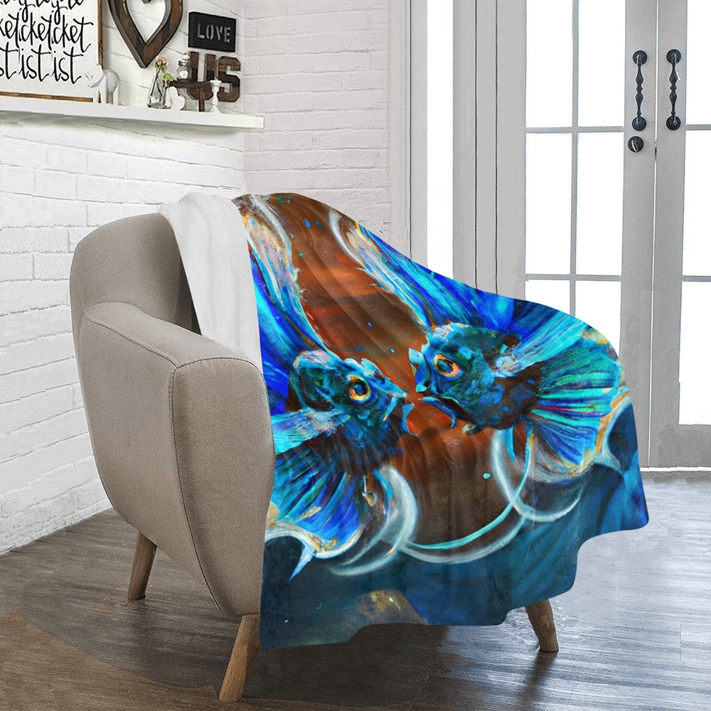 Painted Pisces Ultra-Soft Micro Fleece Blanket 40"x50"