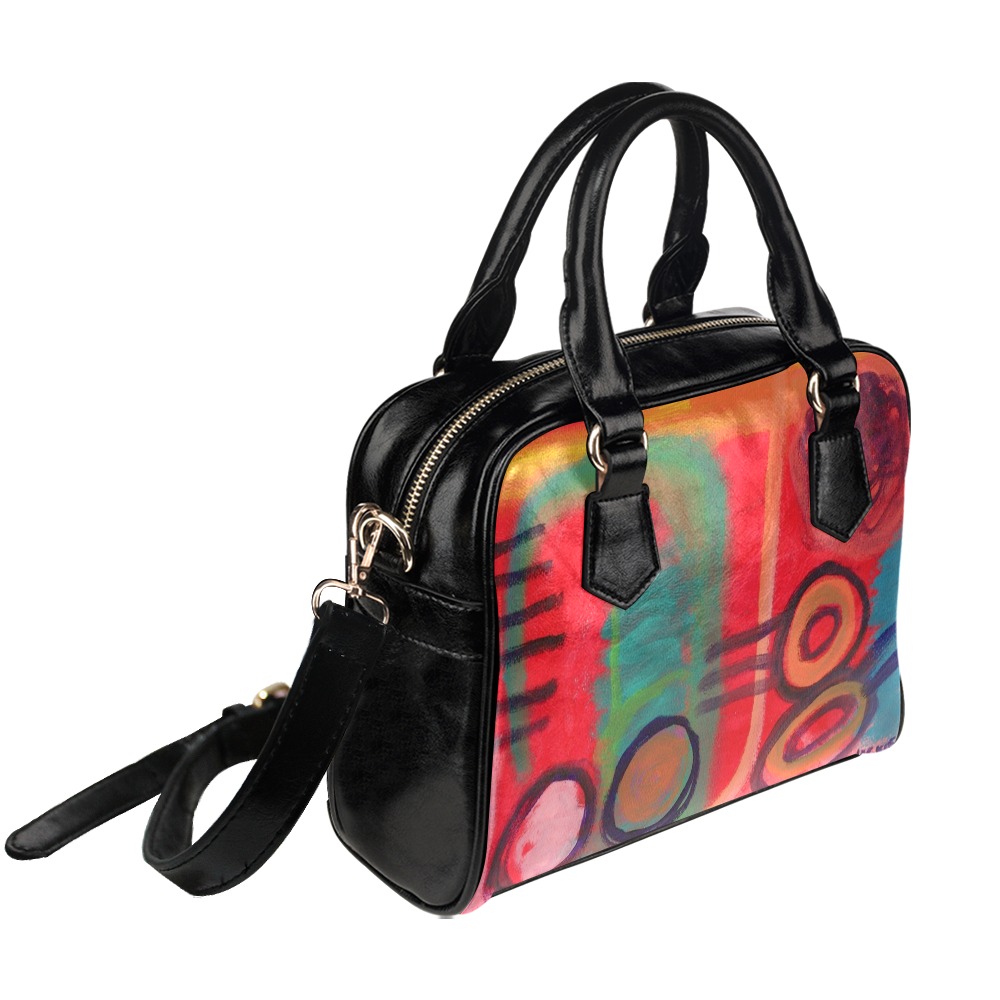 Funky Abstract Art Satchel Handbag Shoulder Handbag (Model 1634)