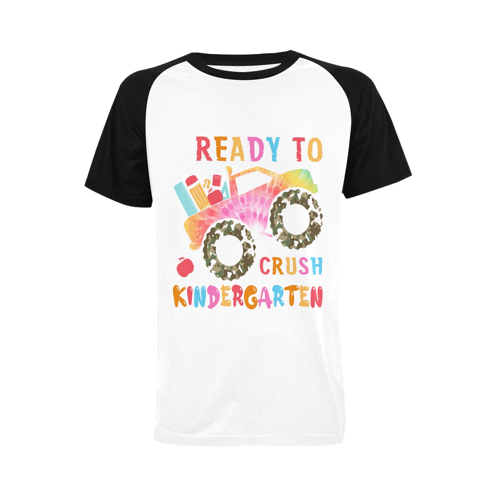 Ready to Crush Kindergarten First Day of School Men's Raglan T-shirt (USA Size) (Model T11)