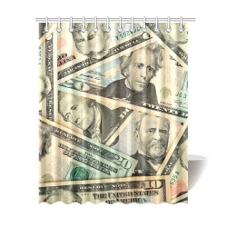 US PAPER CURRENCY Shower Curtain 69"x84"