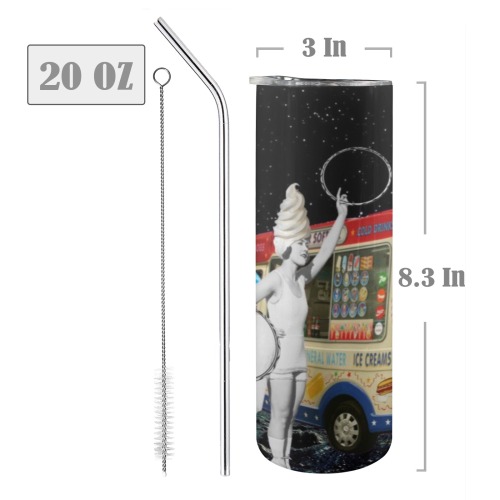 Ice Cream on the Moon 20oz Tall Skinny Tumbler with Lid and Straw