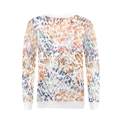 Animal print effect stains_09 All Over Print Crewneck Sweatshirt for Women (Model H18)
