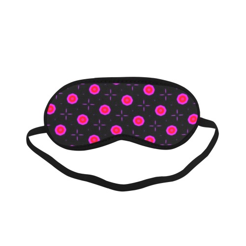 Pink Dots on Black Sleeping Mask