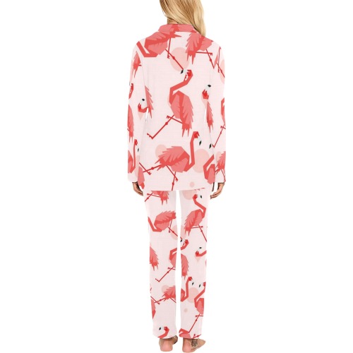Flamingos Women's Long Pajama Set