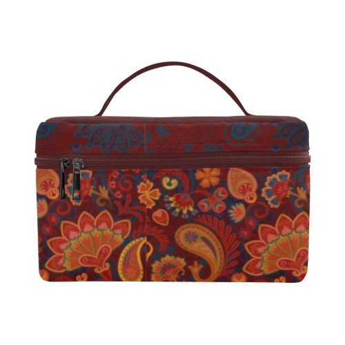 Autumn Paisley Large Cosmetic Bag Cosmetic Bag/Large (Model 1658)