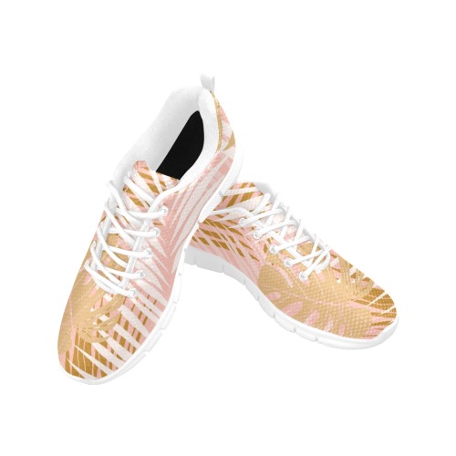 Pastel Tropical Women's Breathable Running Shoes (Model 055)