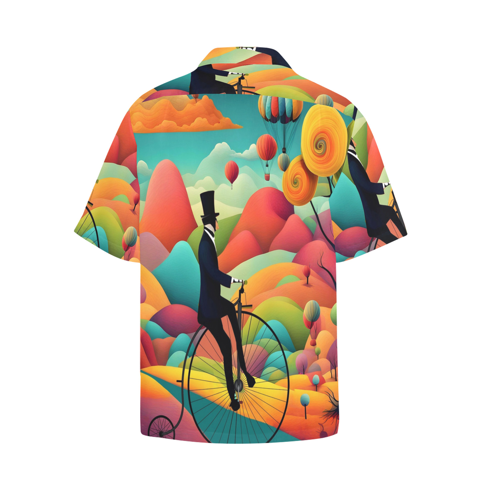 Magical Journey Hawaiian Shirt with Chest Pocket&Merged Design (T58)
