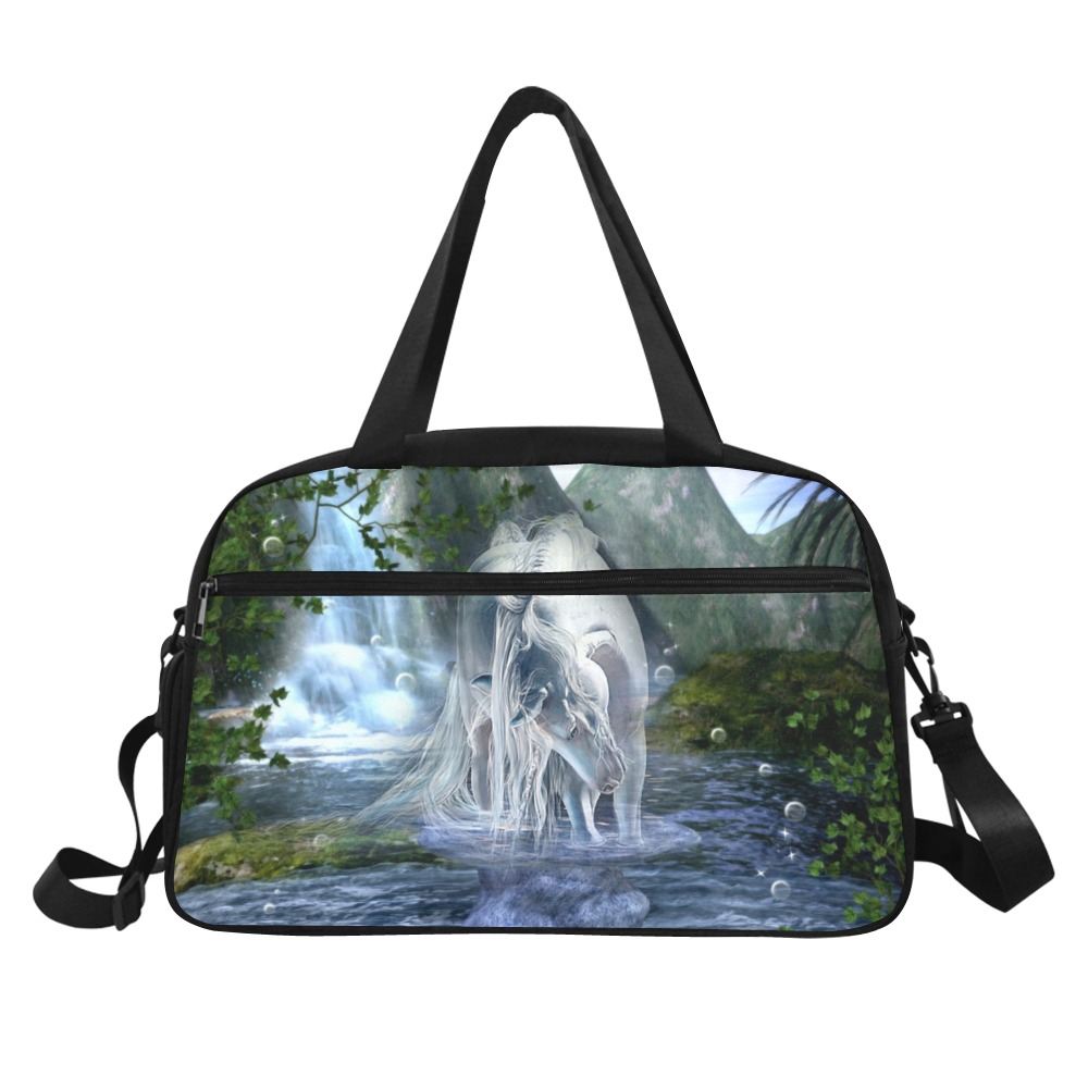Unicorn and Magical Waterfall Fitness Handbag (Model 1671)