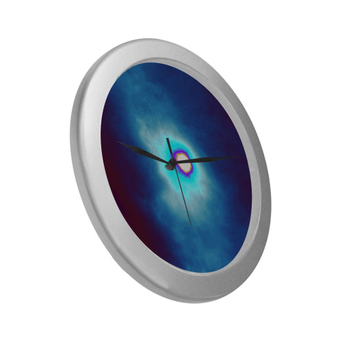 Dimensional Eclipse In The Multiverse 496222 Silver Color Wall Clock