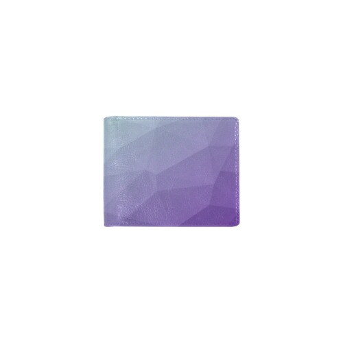 Purple green ombre gradient geometric mesh pattern Mini Bifold Wallet (Model 1674)