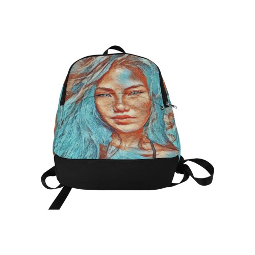 The Aqua Hair Of Beauty Fabric Backpack for Adult (Model 1659)