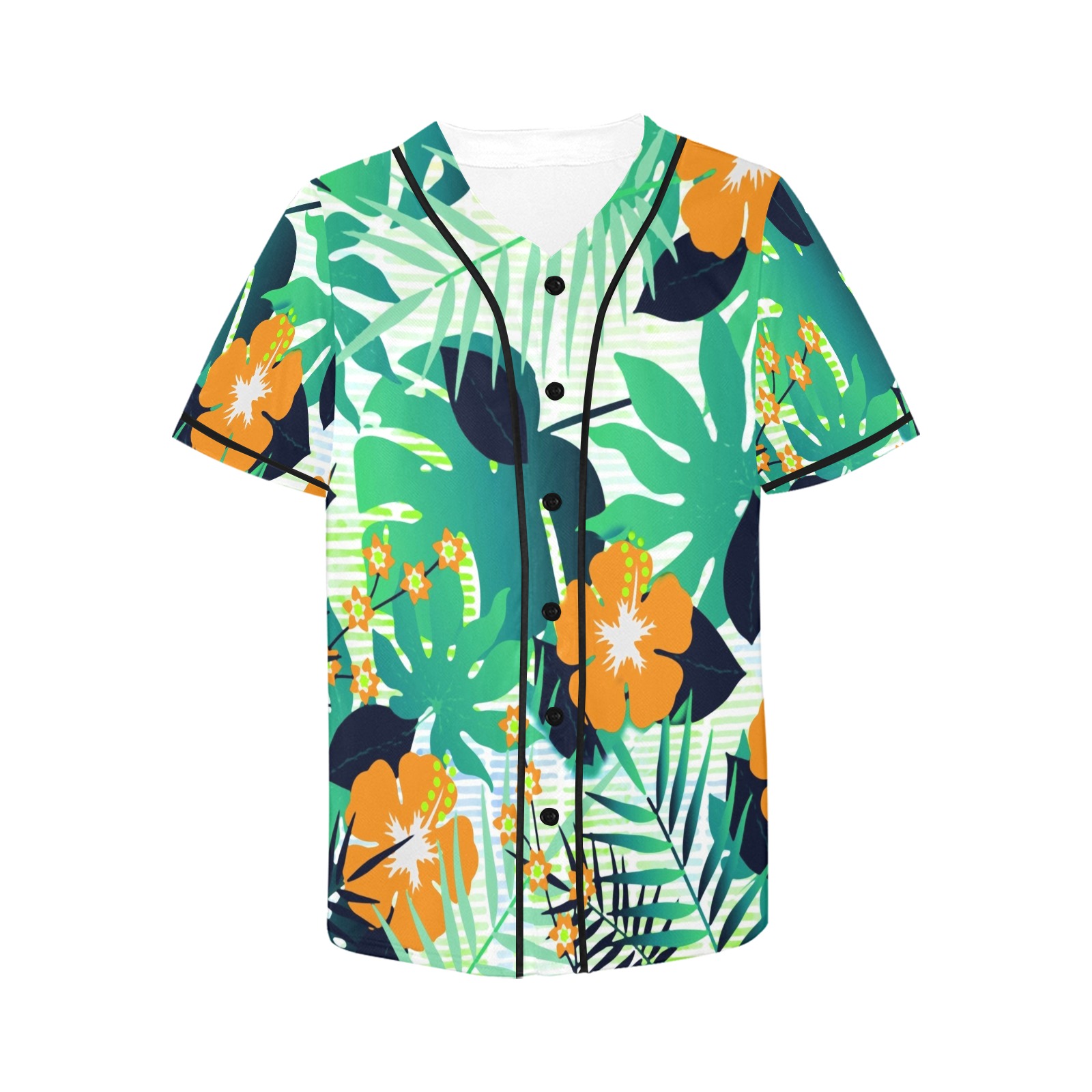 GROOVY FUNK THING FLORAL All Over Print Baseball Jersey for Women (Model T50)