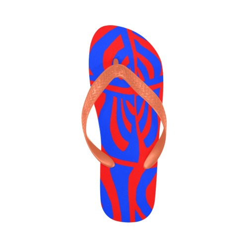 aaa blue r Flip Flops for Men/Women (Model 040)