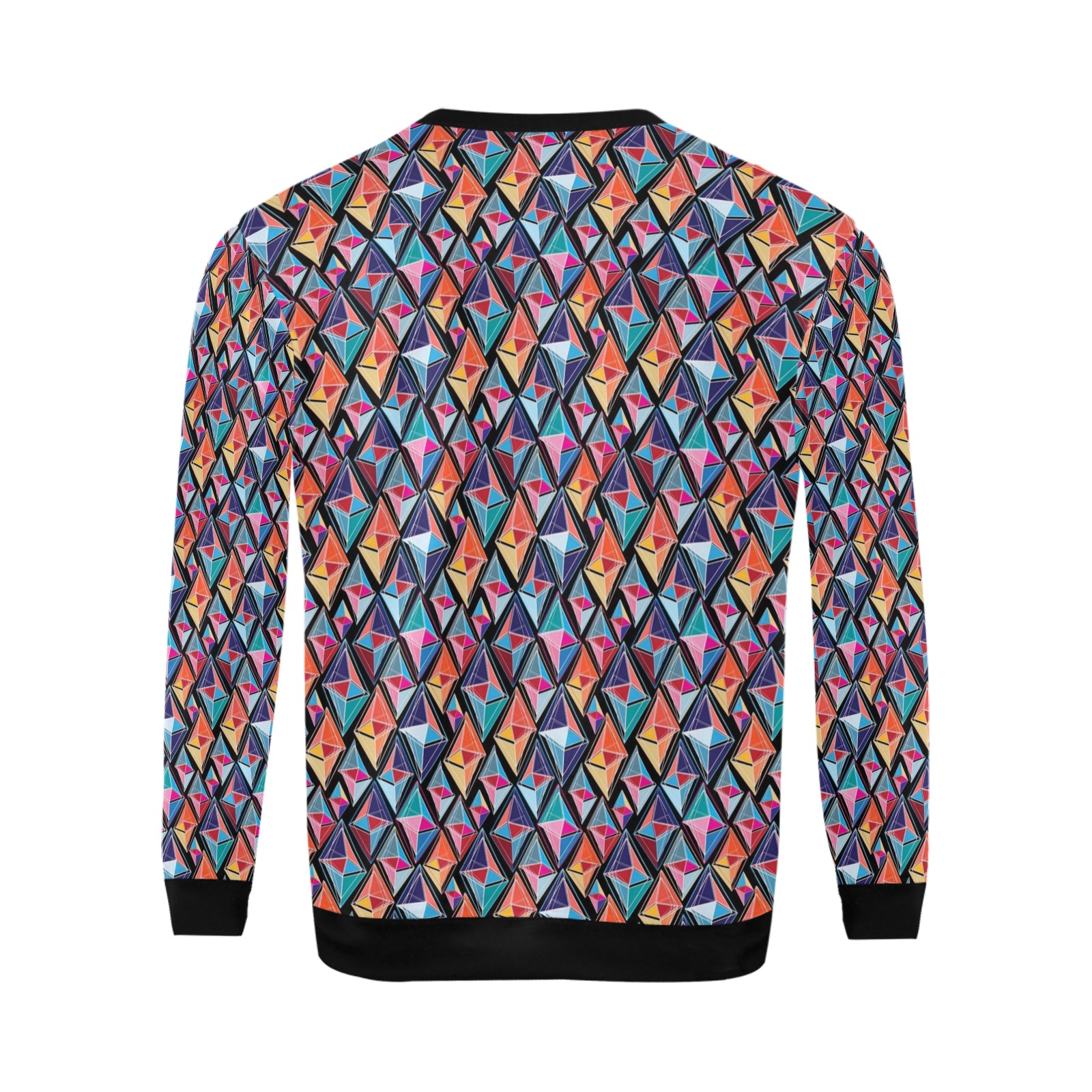 Cute Colorful Geometric Mid Century All Over Print Crewneck Sweatshirt for Men (Model H18)