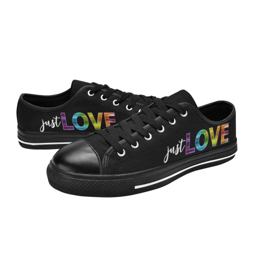Just Love - Black Women's Classic Canvas Shoes (Model 018)