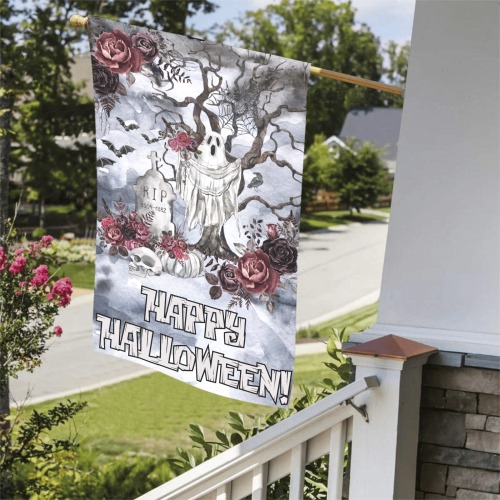 Ghost Rose Garden Sign Garden Flag 36''x60'' (Two Sides Printing)