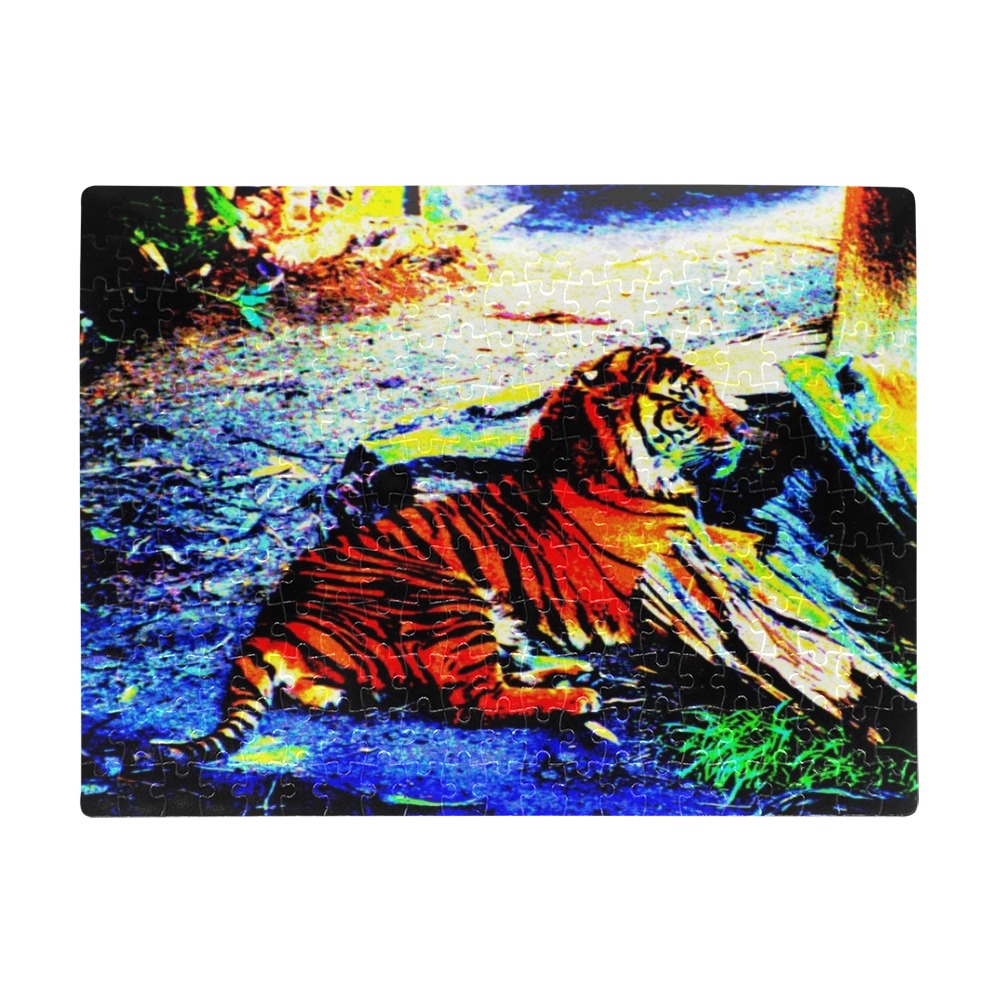 Relaxing Tiger Bright A3 Size Jigsaw Puzzle (Set of 252 Pieces)