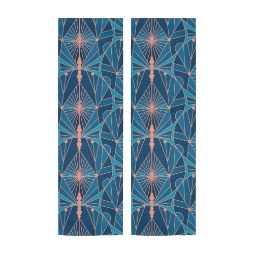 Art Deco Blue and Gold Door Curtain Tapestry