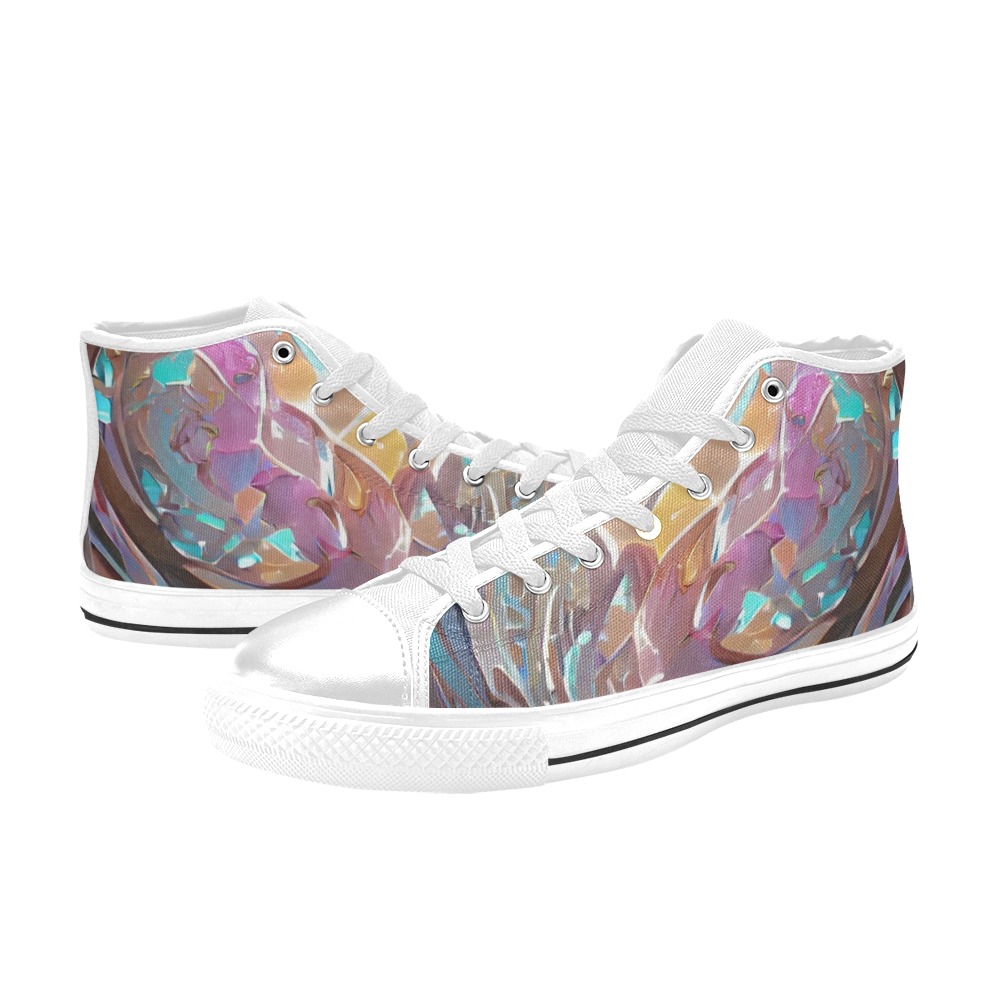 Mother_of_Pearl_TradingCard Women's Classic High Top Canvas Shoes (Model 017)