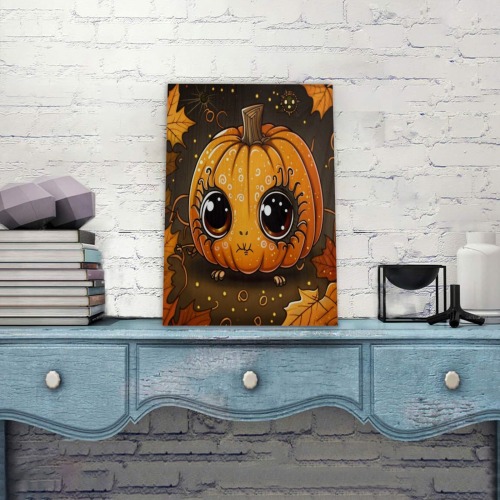 Halloween Pumpkin Wood Print 8"x12"