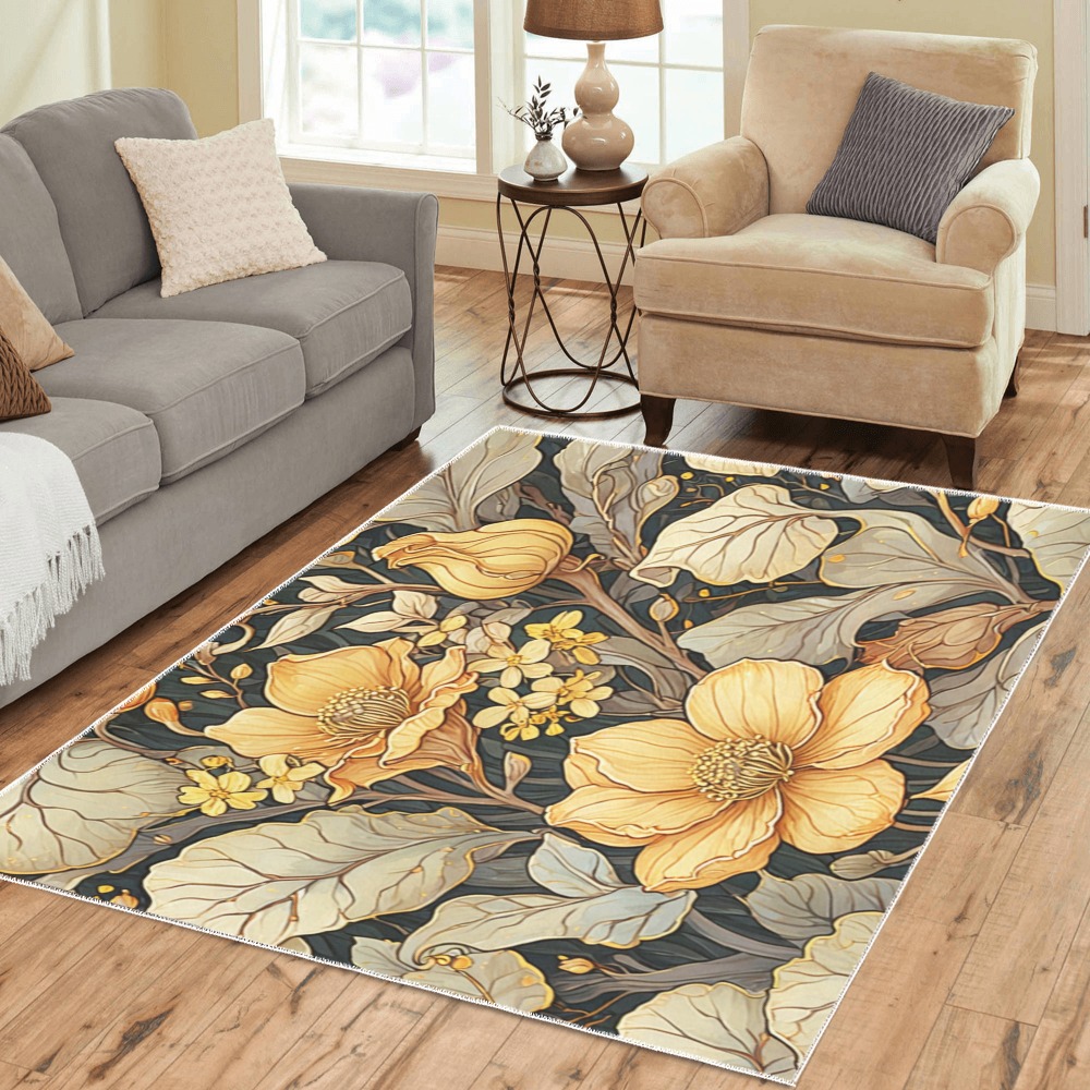 Fabulous Florals 22 Area Rug7'x5'