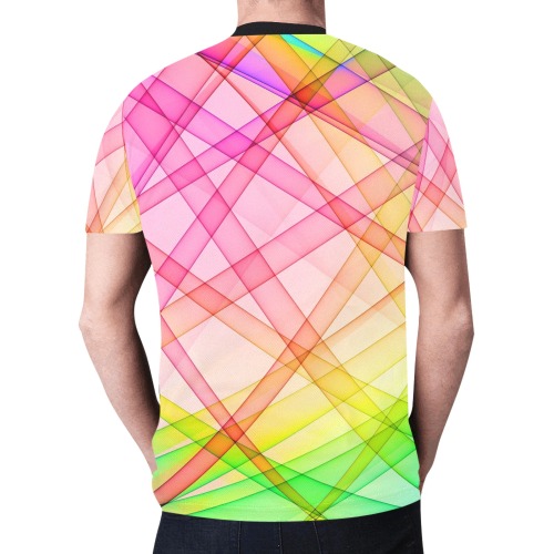 Colorful spirals. Optical expansion illusion.jpg.jpg New All Over Print T-shirt for Men (Model T45)