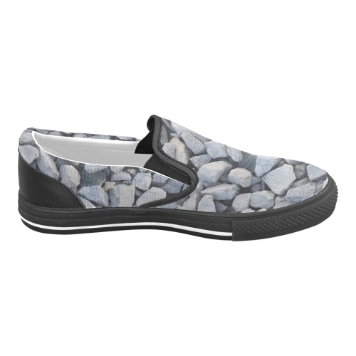 gravel Men's Slip-on Canvas Shoes (Model 019)