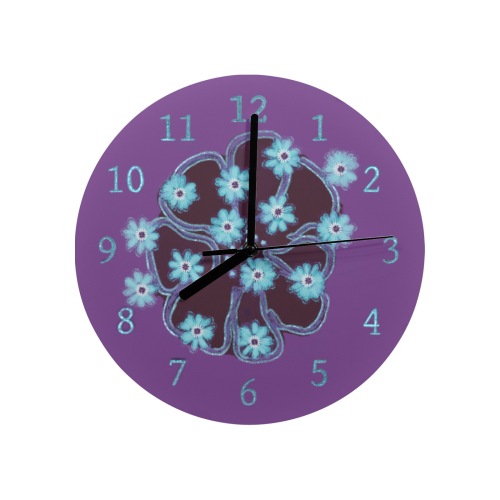 Unique floral MDF Wall Clock
