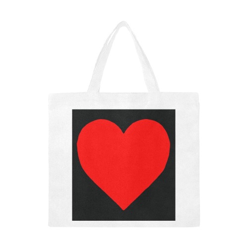 big heart Canvas Tote Bag/Large (Model 1702)