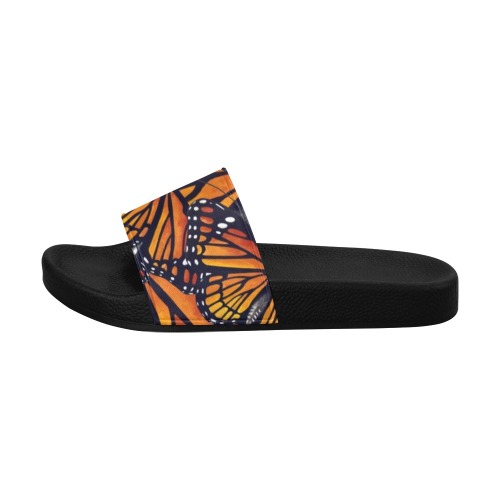 Orange Monarch Butterflies Women's Slide Sandals (Model 057)