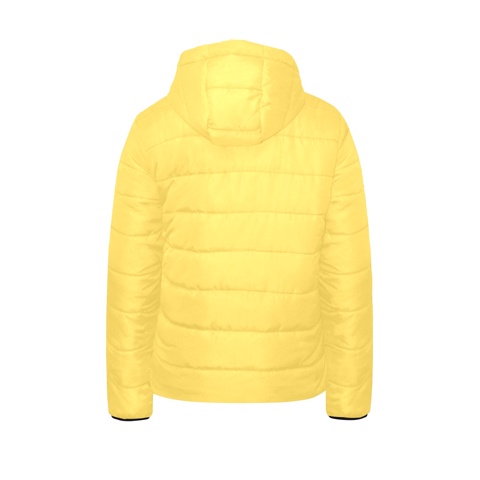 color mustard Kids' Padded Hooded Jacket (Model H45)