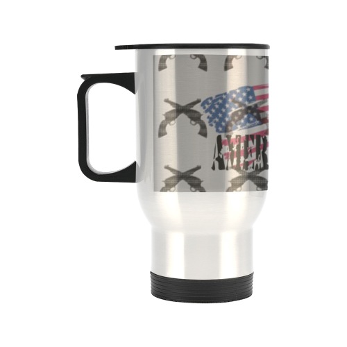 American Theme print 33A272CC-E0B9-4F3E-8D91-1D10085057D4 Travel Mug (Silver) (14 Oz)