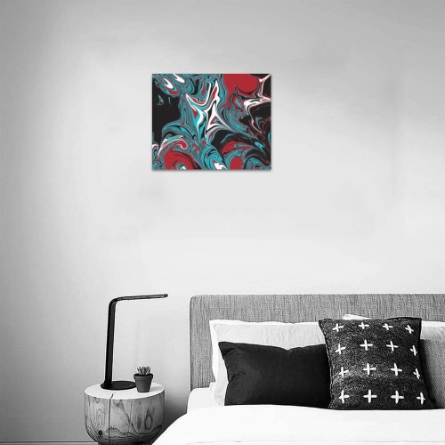 Dark Wave of Colors Upgraded Canvas Print 10"x8"