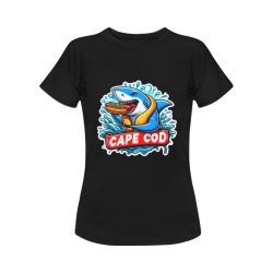 CAPE COD-GREAT WHITE EATING HOT DOG 3 Women's T-Shirt in USA Size (Front Printing Only)