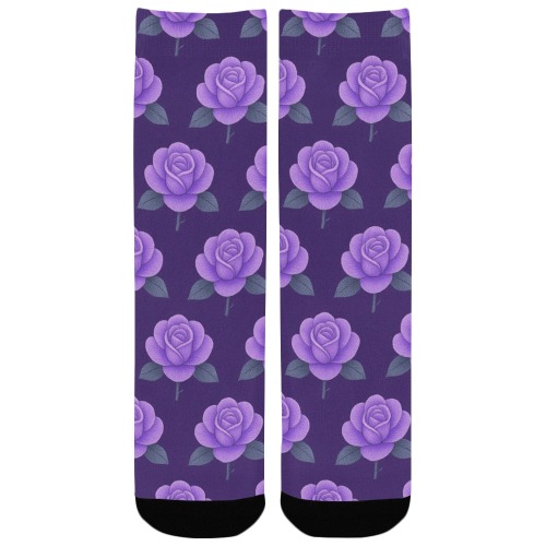 Lavender Roses on Purple Background