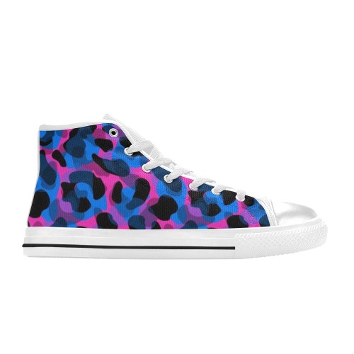 Colorful Animal Print, Camo High tops High Top Canvas Shoes for Kid (Model 017)