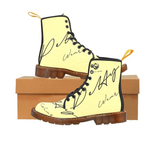 Petty Script Yellow boot Martin Boots For Men Model 1203H