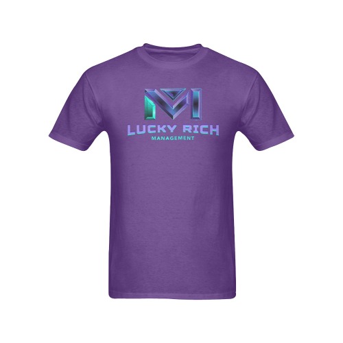 t shirt design Lucky rich purple Men's T-Shirt in USA Size (Front Printing Only)