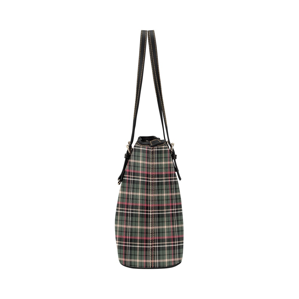 Classic Plaid Leather Tote Bag/Small (Model 1651)