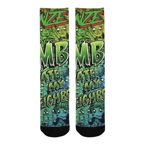 zombies ate my neighbors sox Men's Custom Socks