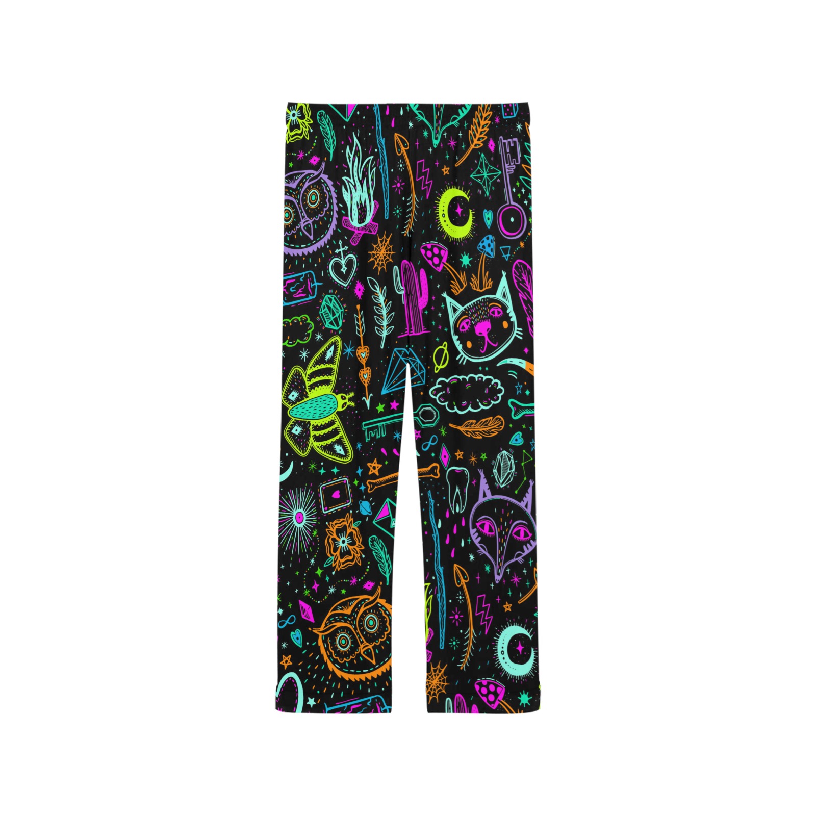 Funny Nature Of Life Sketchnotes Pattern 3 Women's Pajama Trousers