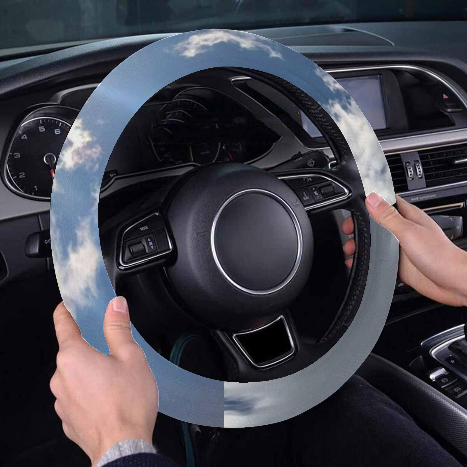 nice bright day Steering Wheel Cover with Anti-Slip Insert