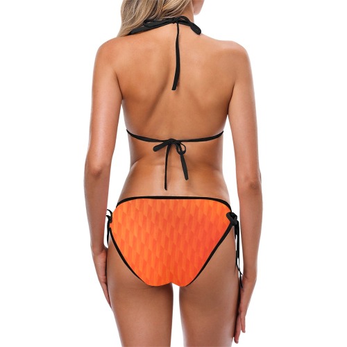Yellow to Orange Fade Custom Bikini Swimsuit (Model S01)