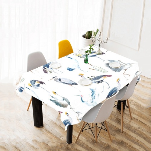 Birds 2 Cotton Linen Tablecloth 52"x 70"