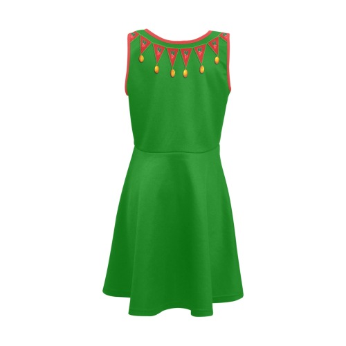 Green Elf Costume Girls' Sleeveless Sundress (Model D56)
