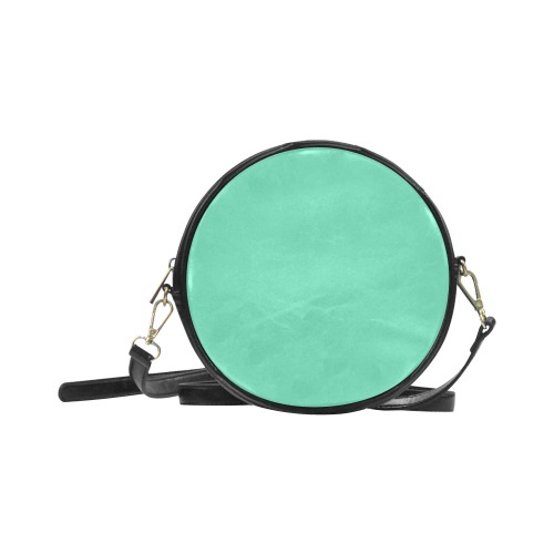 color medium aquamarine Round Sling Bag (Model 1647)